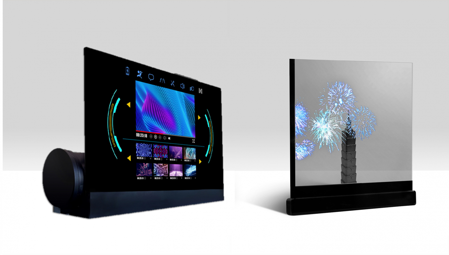 可捲式、折疊性、高透明